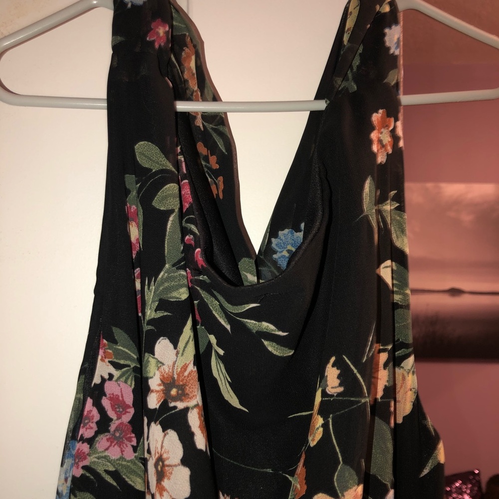Black Floral Design Dress